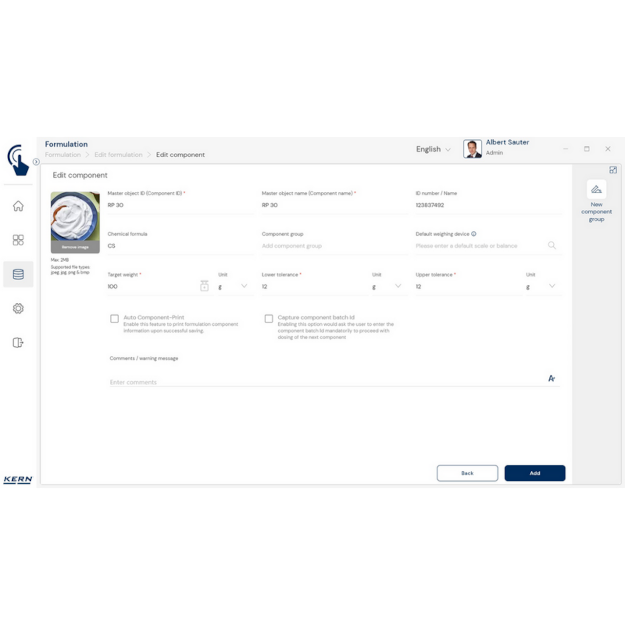 Software EasyTouch SET-21 Formulation