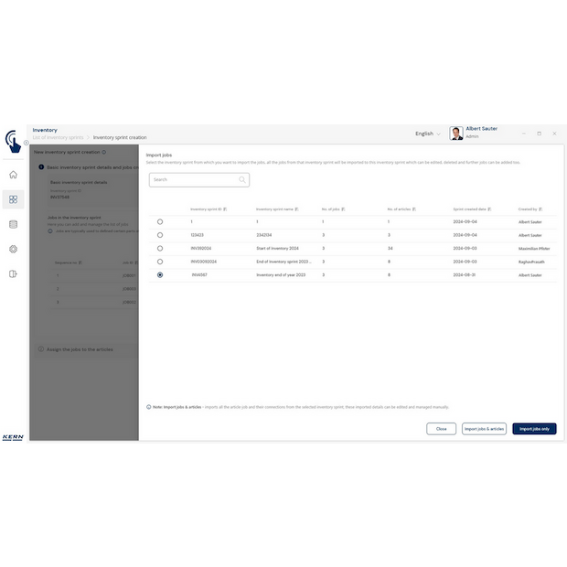 Software EasyTouch SET-52 Inventory