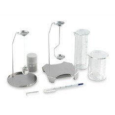 Set zur Dichtebestimmung von Flüssigkeiten und Feststoffen mit Dichte <=/>= 1, nur für Modelle mit Ablesbarkeit [d] = 0,01 g