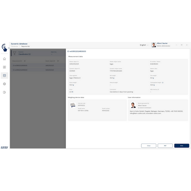 Software EasyTouch SET-06 Classification