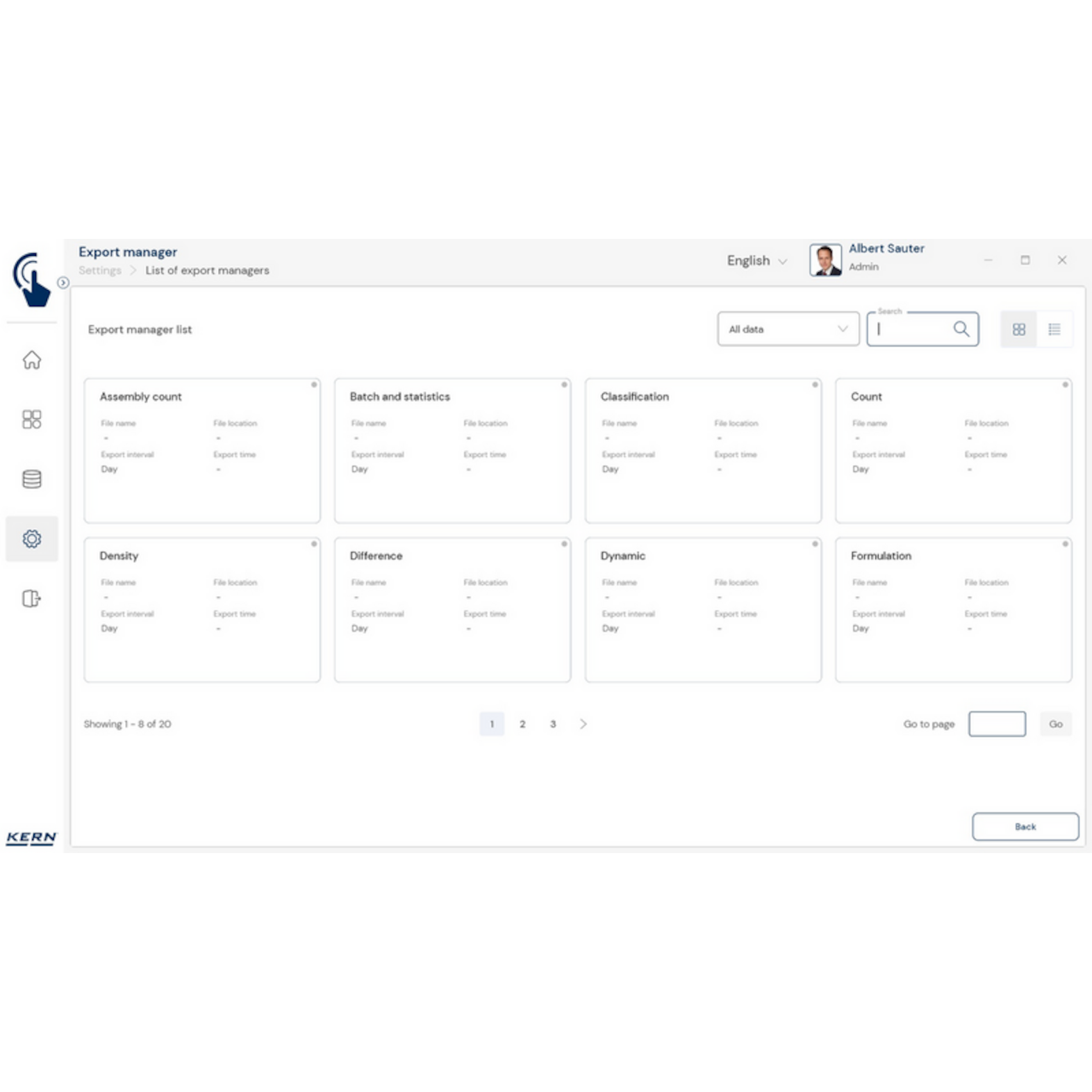 Software EasyTouch SET-37 Export Manager