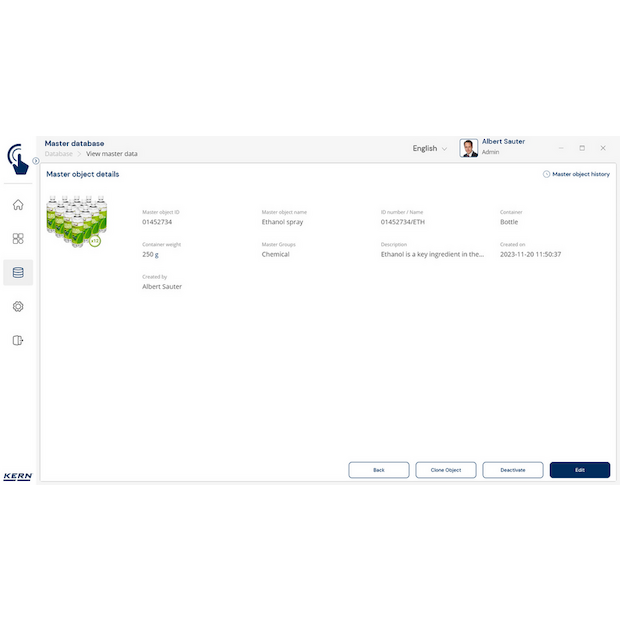 Software EasyTouch SET-18 Container Master