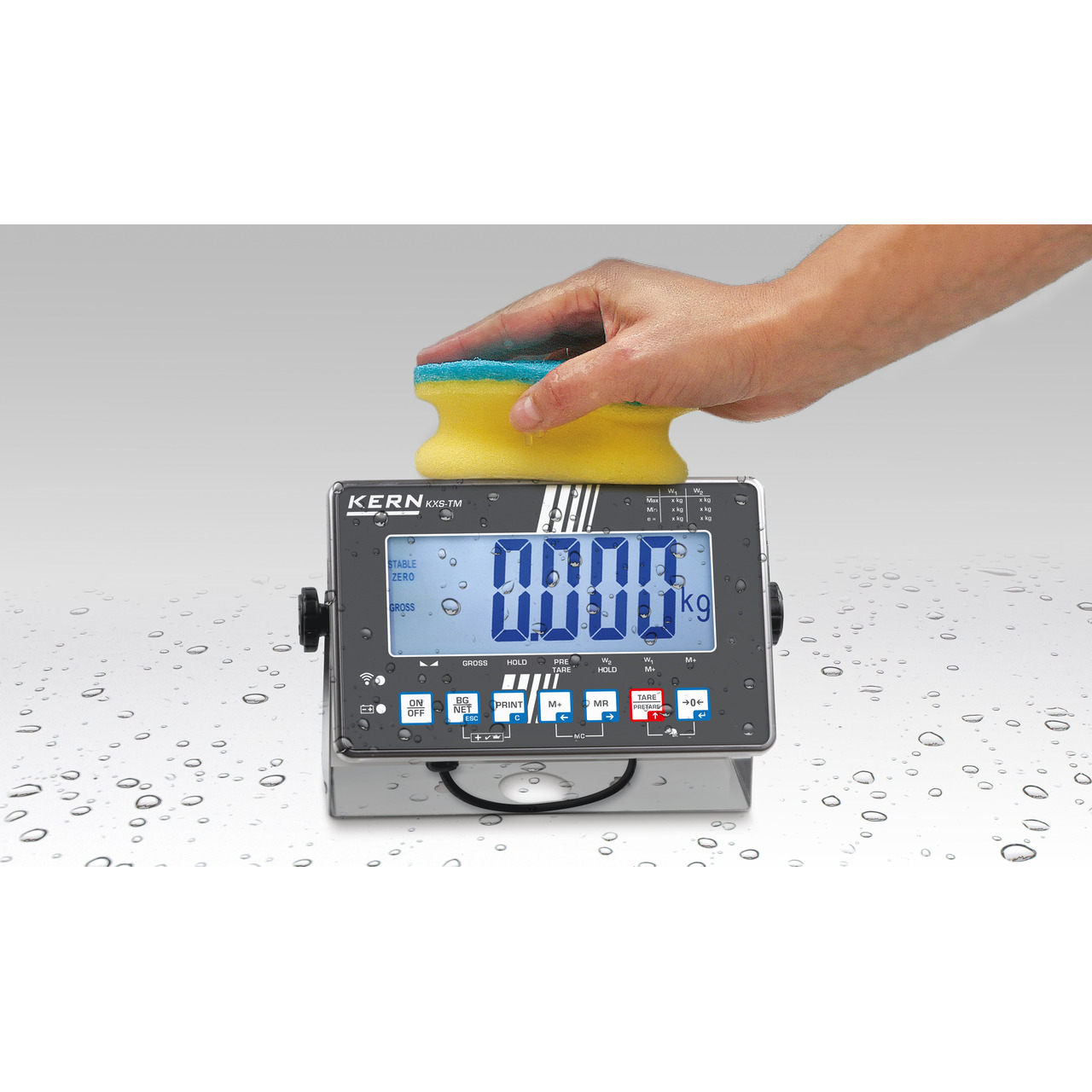 Plattformwaage mit Edelstahl-Auswertegerät KERN IXS 100K-2M