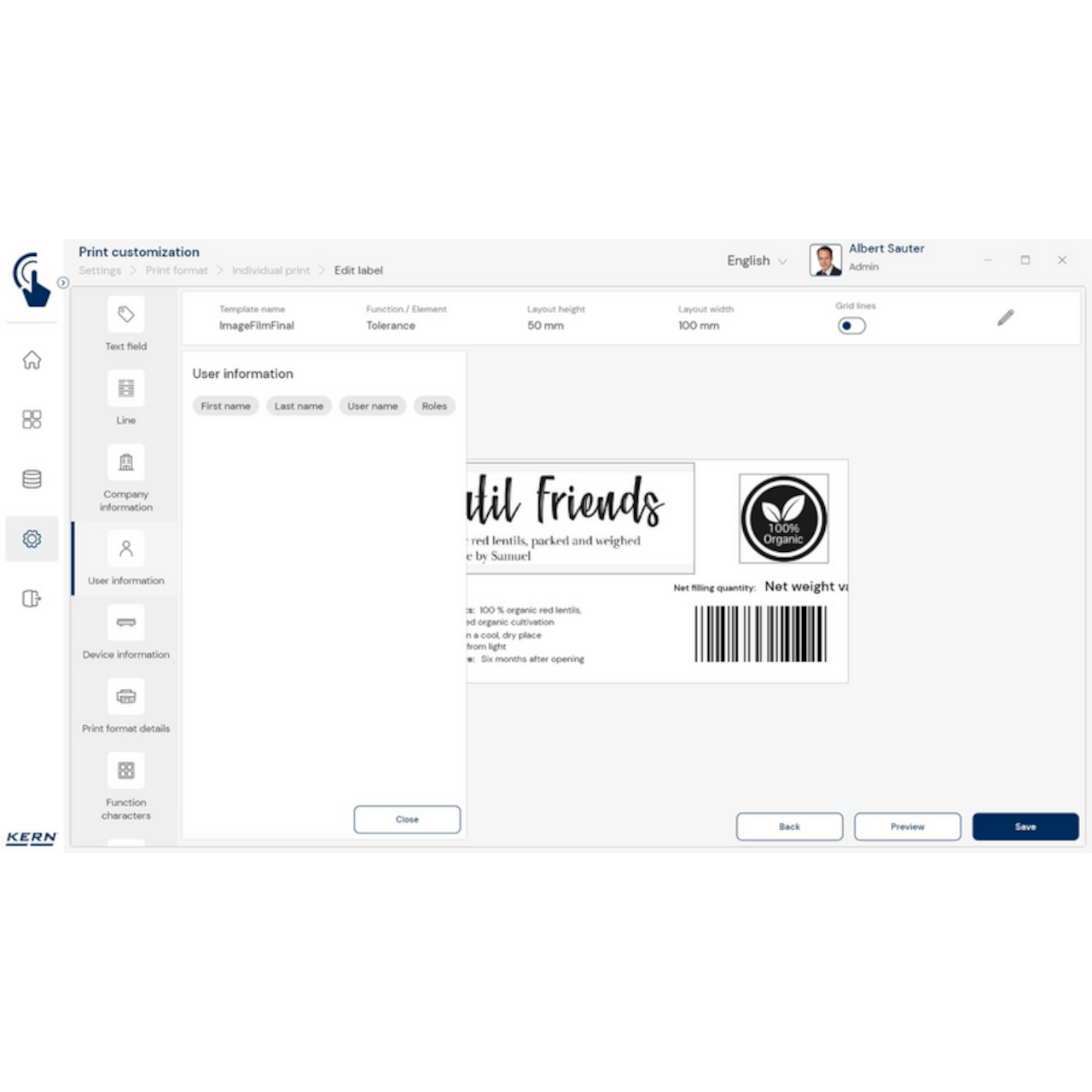 Software EasyTouch SET-14 Individual Print