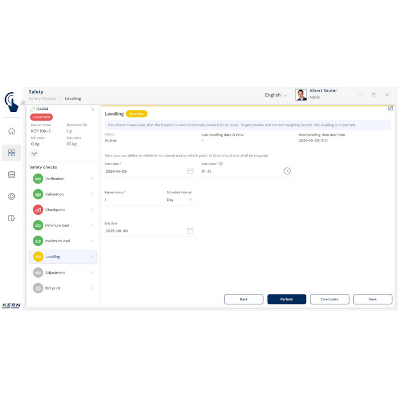 Software EasyTouch SET-11 Safety