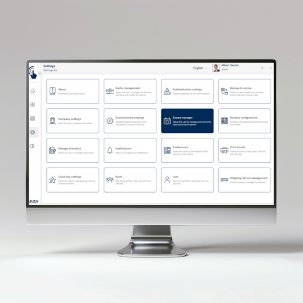 Software EasyTouch SET-37 Export Manager