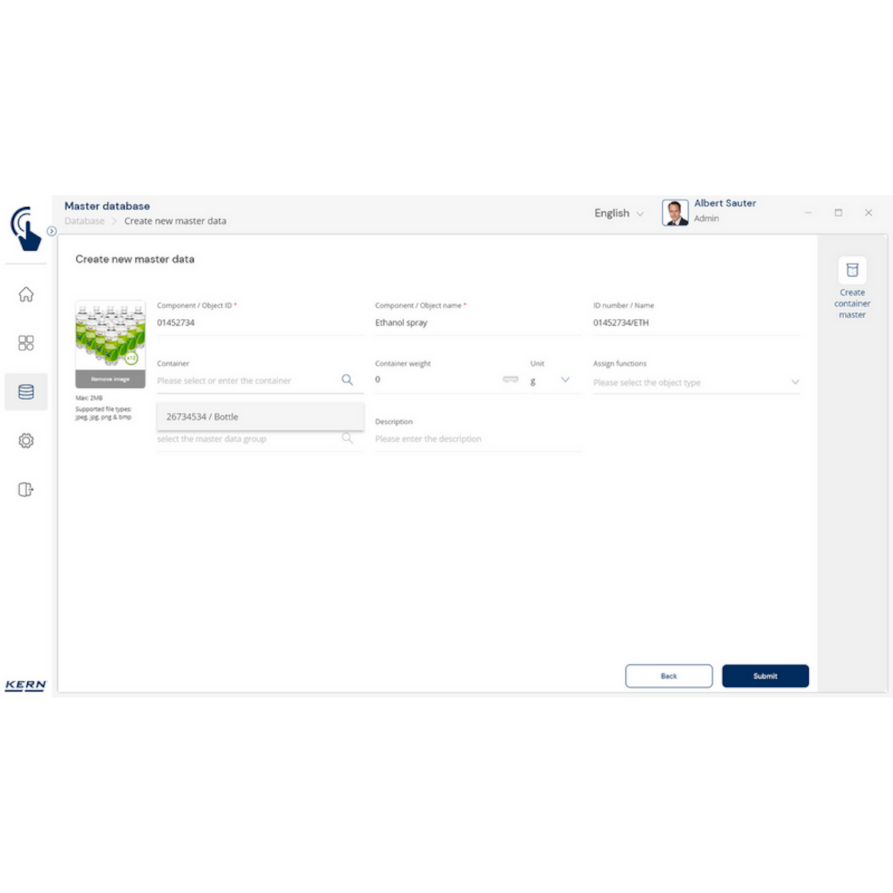 Software EasyTouch SET-18 Container Master