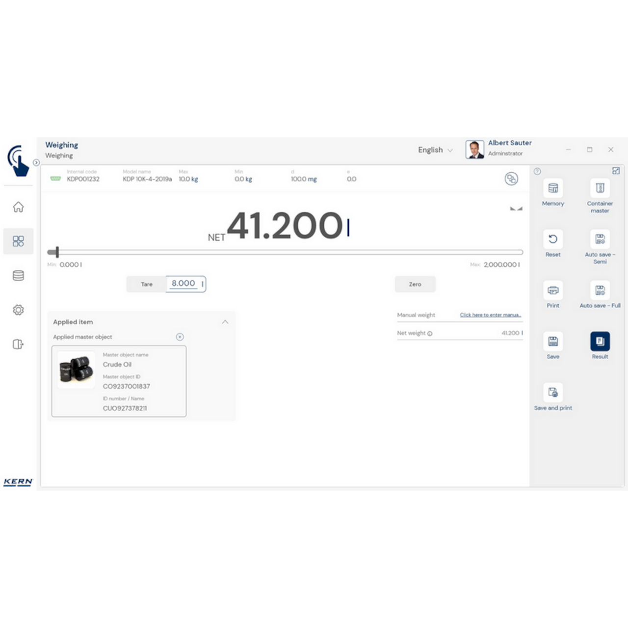 Software EasyTouch SET-07 Variable
