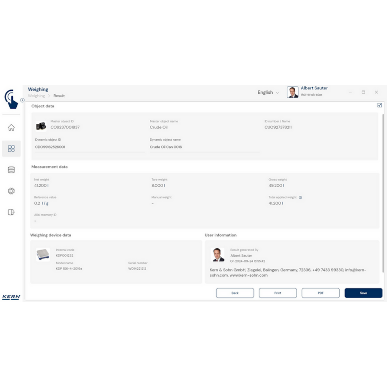 Software EasyTouch SET-07 Variable