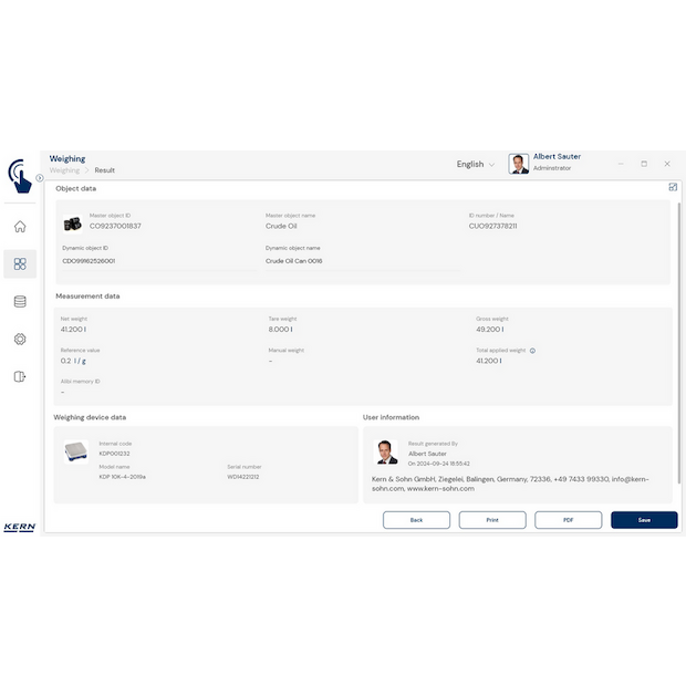 Software EasyTouch SET-07 Variable