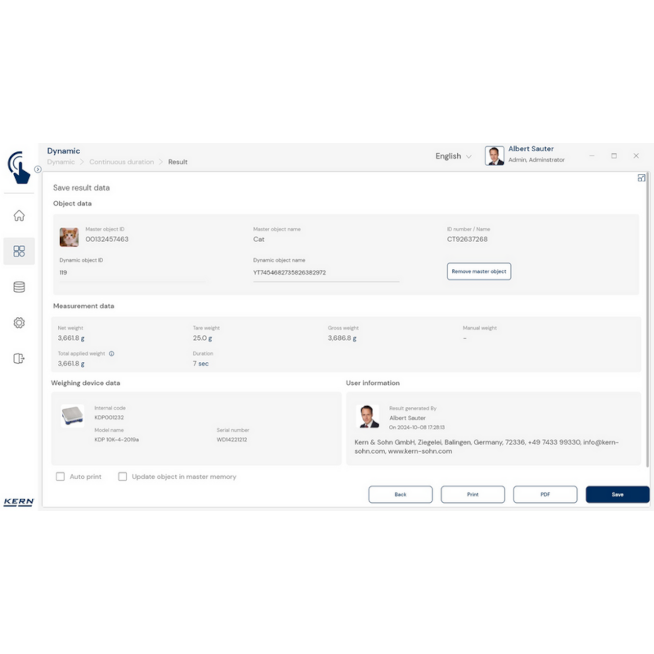 Software EasyTouch SET-05 Dynamic