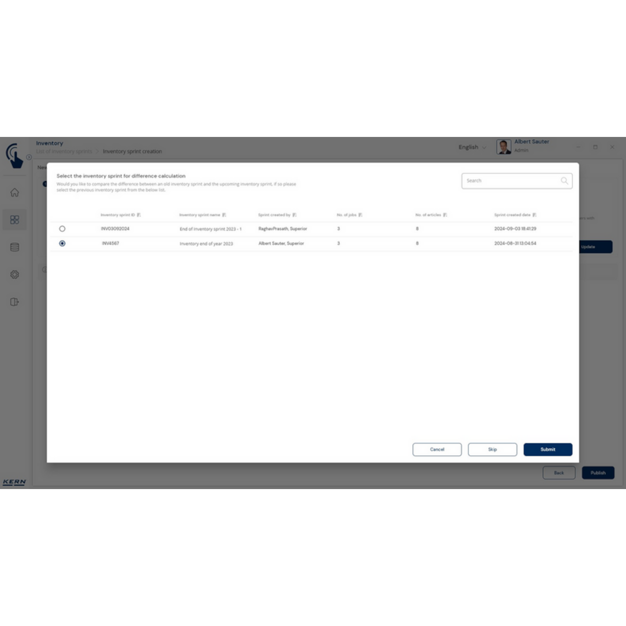 Software EasyTouch SET-52 Inventory