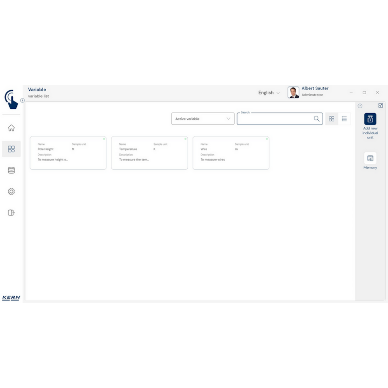 Software EasyTouch SET-07 Variable