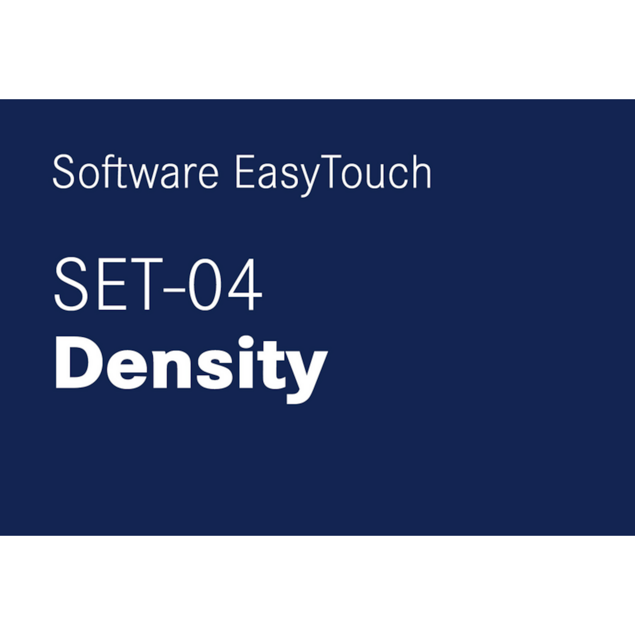 Software EasyTouch SET-04 Density