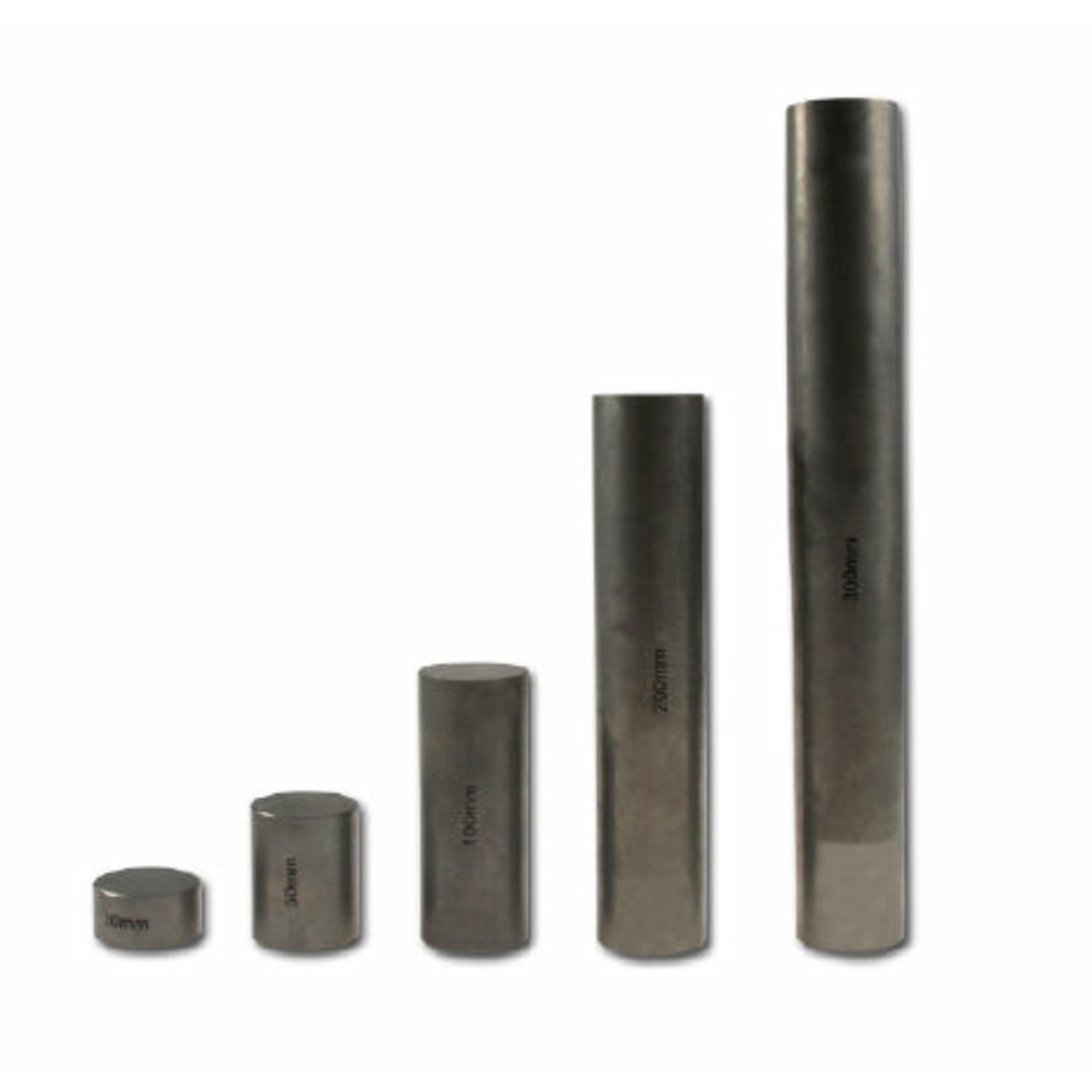 5 Kalibrierblöcke aus Stahl ohne Holzbox, 20, 50, 100, 200, 300 mm