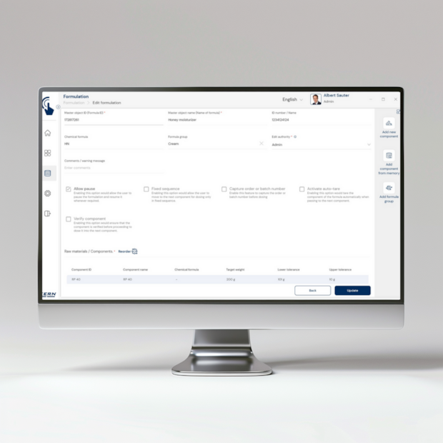 Software EasyTouch SET-21 Formulation