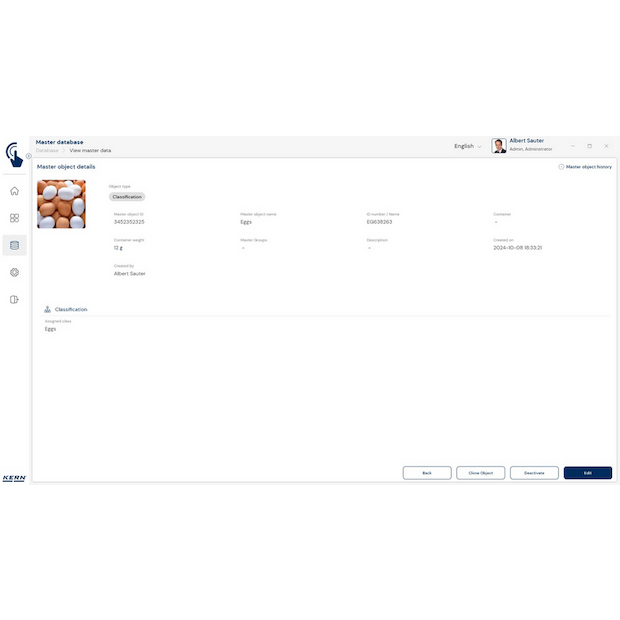 Software EasyTouch SET-06 Classification