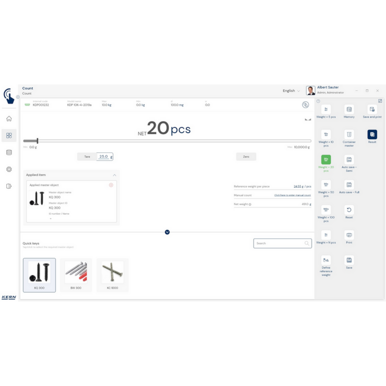 Software EasyTouch SET-311 Quick Key