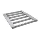 Ascending ramp including fixing board between weighing bridge and ascending ramp, stainless steel, W×D×H 1250x750x85 mm