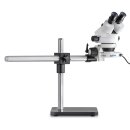 Stereomikroskop-Set Trinokular 0,7-4,5x: Teleskoparm-Ständer (Platte), LED-Ring